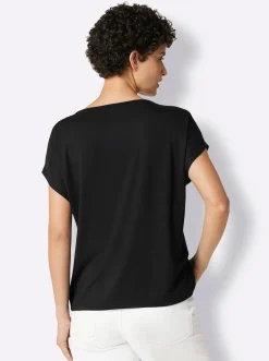 Shirttop mit Bändchenverzierung am Ausschnitt
