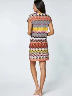 Sommerkleid mit Zick-Zack-Dessin
