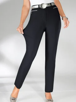 Stretch-Hose mit Zier-Taschen vorne