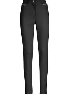 Stretch-Hose mit Zier-Taschen vorne