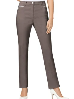 Stretch-Hose mit Zier-Taschen vorne