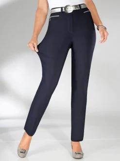 Stretch-Hose mit Zier-Taschen vorne