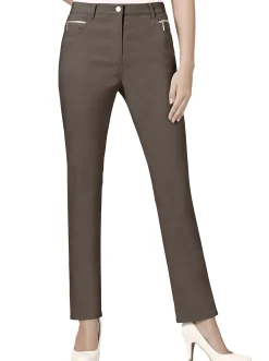 Stretch-Hose mit Zier-Taschen vorne