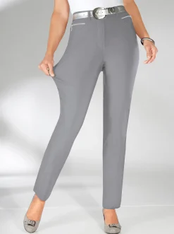 Stretch-Hose mit Zier-Taschen vorne