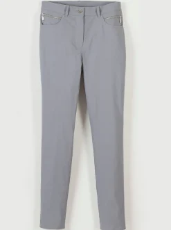 Stretch-Hose mit Zier-Taschen vorne