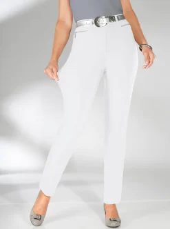 Stretch-Hose mit Zier-Taschen vorne