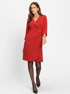 Stretchkleid in Wickel-Optik