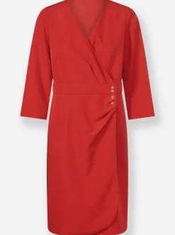 Stretchkleid in Wickel-Optik
