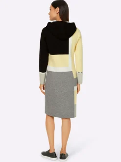 Strickkleid in Patchwork-Optik