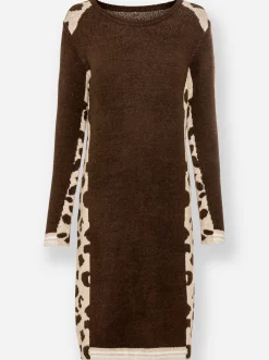 Strickkleid mit Leo-Muster