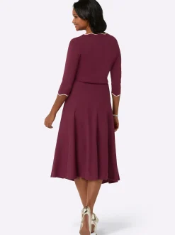 Strickkleid mit Ärmeln in Volant-Optik