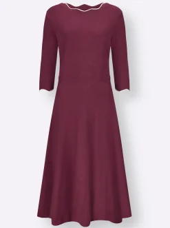 Strickkleid mit Ärmeln in Volant-Optik