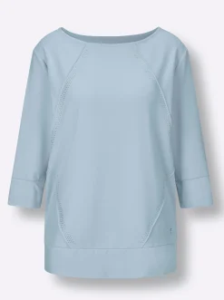 Sweatshirt im Lagenlook mit Webbesatz