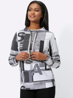Sweatshirt mit Buchstaben-Print