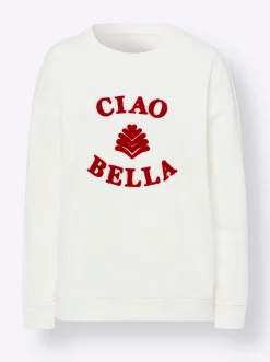Sweatshirt mit flauschigem Schriftzug