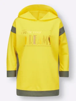 Sweatshirt mit goldfarbenem Folien-Print