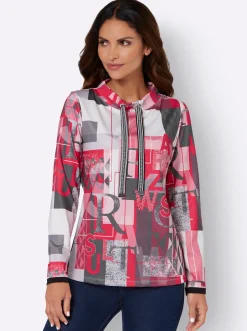 Sweatshirt mit halsfernem Kragen