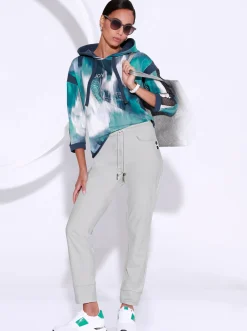 Sweatshirt mit Kontrast-Einsätzen