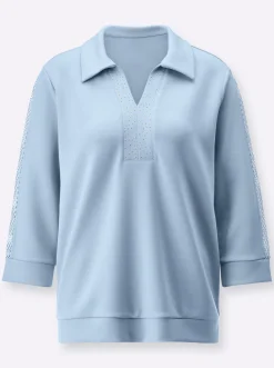 Sweatshirt mit Netzeinsatz entlang der Ärmel