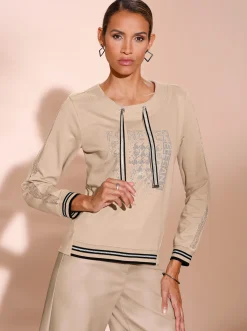 Sweatshirt mit Netz-Einsatz