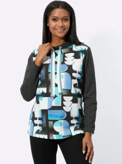 Sweatshirt mit Stehkragen und Tunnelzug