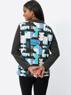 Sweatshirt mit Stehkragen und Tunnelzug