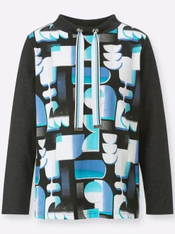 Sweatshirt mit Stehkragen und Tunnelzug