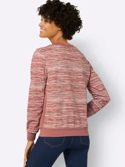 Sweatshirt mit Uni-Einsätzen