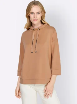 Sweatshirt mit verstellbarem Stehkragen