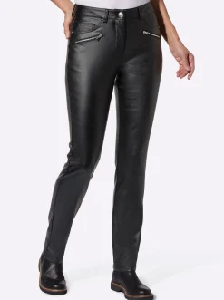 Thermohose aus Leder-Imitat