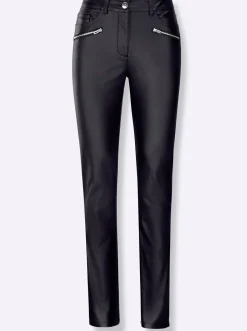 Thermohose aus Leder-Imitat