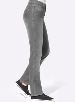 Thermojeans mit kariertem Futter