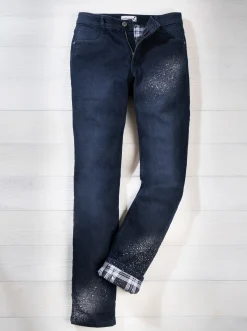 Thermojeans mit kariertem Futter