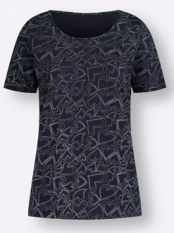 T-Shirt mit Herzchen-Dessin