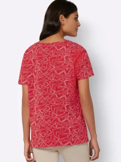 T-Shirt mit Herzchen-Dessin