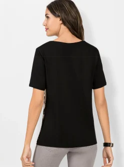 T-Shirt mit silberfarbigem Druck