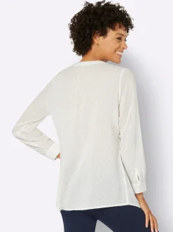 Tunika mit Spitzen- und Biesenverzierung