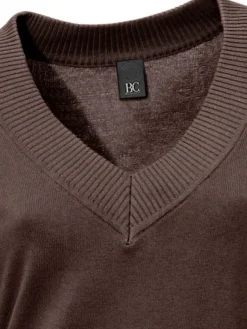 V-Ausschnitt-Pullover aus reiner Baumwolle