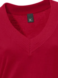 V-Ausschnitt-Pullover aus reiner Baumwolle