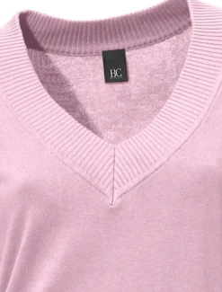 V-Ausschnitt-Pullover aus reiner Baumwolle