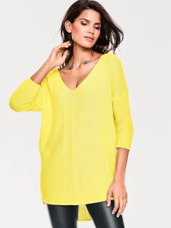 V-Ausschnitt-Pullover im Oversized-Schnitt