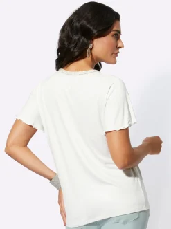 V-Shirt mit Flügelärmeln