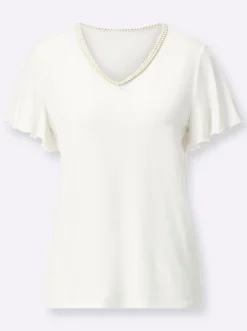 V-Shirt mit Flügelärmeln