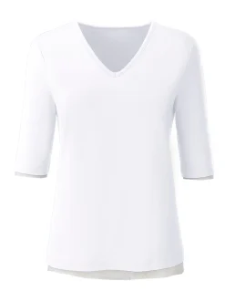 V-Shirt mit V-Ausschnitt, pflegeleicht