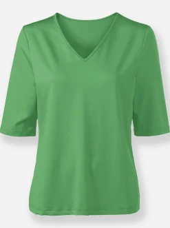 V-Shirt mit V-Ausschnitt, pflegeleicht