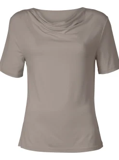 Wasserfallshirt mit kurzen Ärmeln