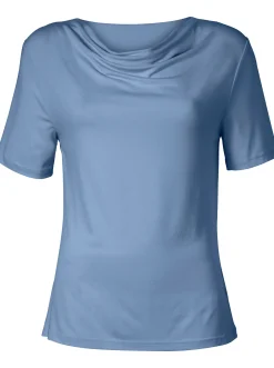 Wasserfallshirt mit kurzen Ärmeln