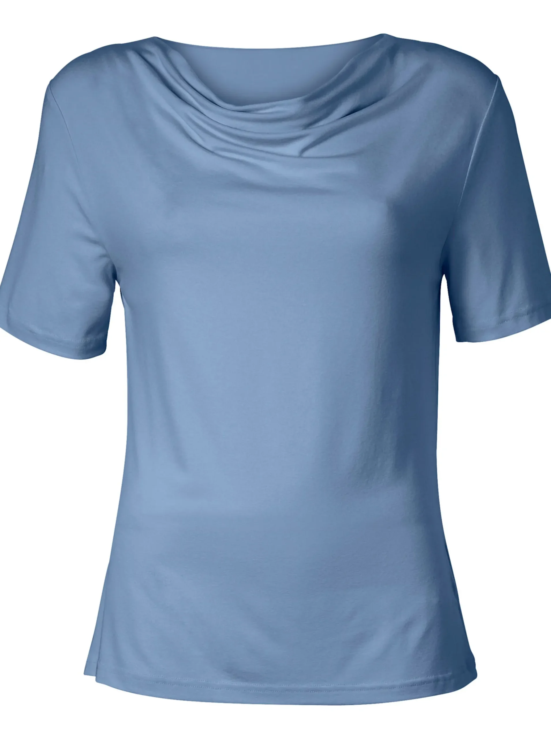 Wasserfallshirt mit kurzen Ärmeln