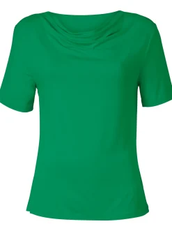 Wasserfallshirt mit kurzen Ärmeln