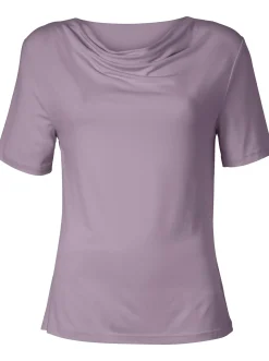 Wasserfallshirt mit kurzen Ärmeln